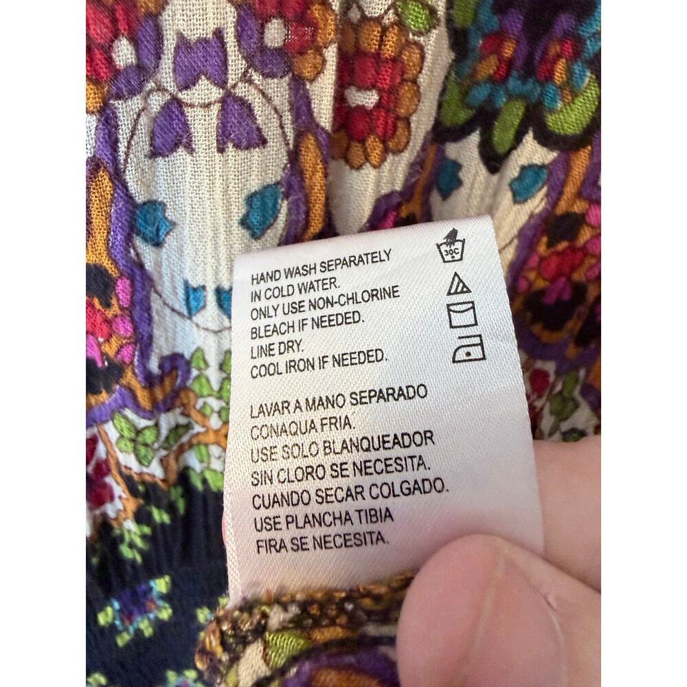 Bila boho handkerchief long dress XL colorful festival hippie sleeveless - Picture 9 of 9